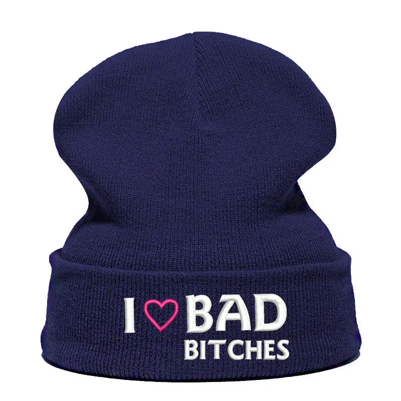 Шапка бини Skullie вязаная шапка носок Зимняя Вышивка крутой панк для мужчин и