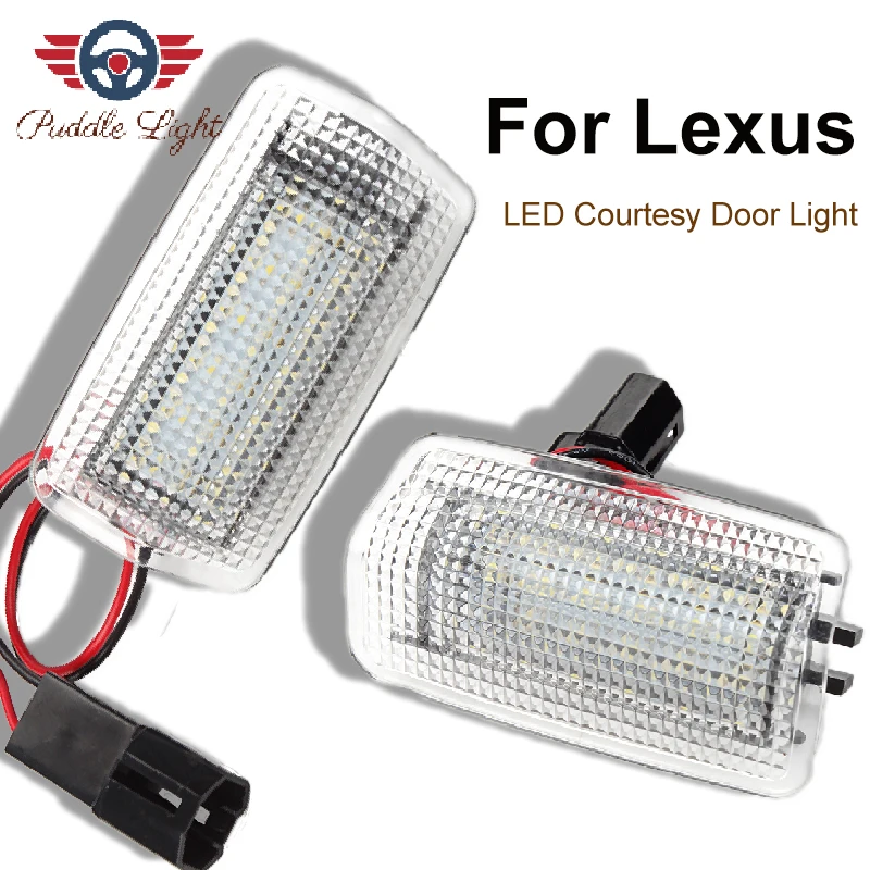White Red Car LED Door Interior Footwell Light Led courtesy light For LEXUS LS ES IS LX RX GS GX LC RC250 Rx350 400 450 500 200