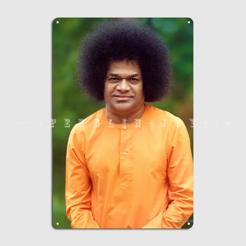 Sathya Sai Baba In Piedi Sai Baba Metal Sign Club Home Printing Wall Decor Tin Sign Poster