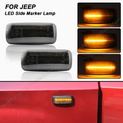 2pc para jeep grand cherokee 2005 2013 patriot compass commander liberty dinâmico led lado marcador luz turno indicador da lâmpada de sinal