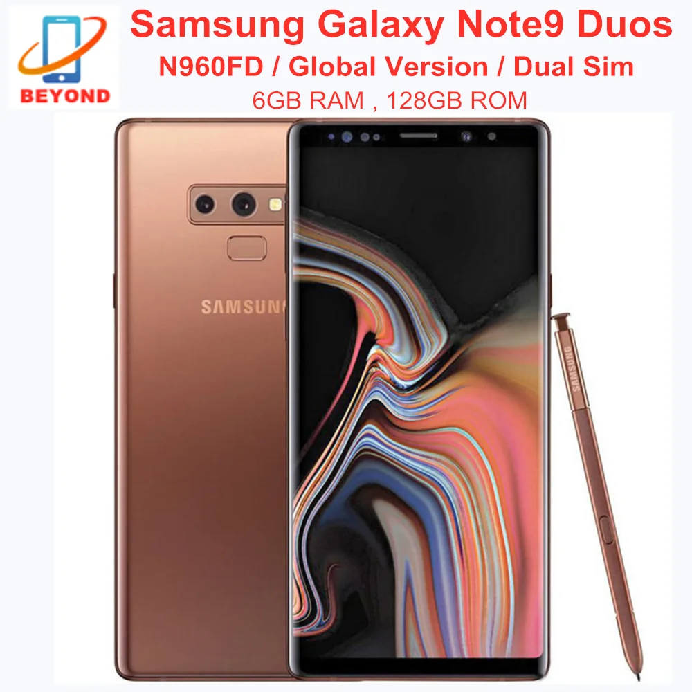 Samsung Galaxy Note9 Note 9 Duos N960FD мобильный телефон с двумя sim картами 128 ГБ ROM 6 Гб RAM LTE Octa Core 4
