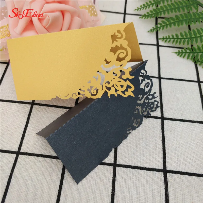 

10/50/100 pcs Hollow Out Elegant Table Name Place Seat Paper Wedding Invitation Card Wedding Decoration Table Decoration 7Z