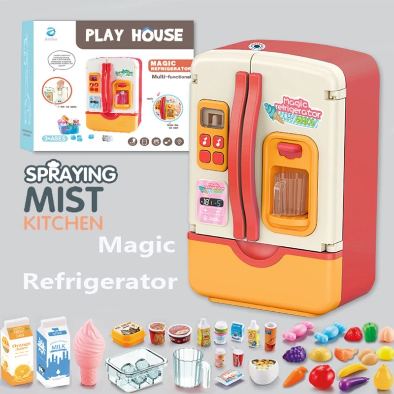 

2023 New Freezer with Ice-Making Machine Role-Play Realistic Refrigerator for Dollhouse