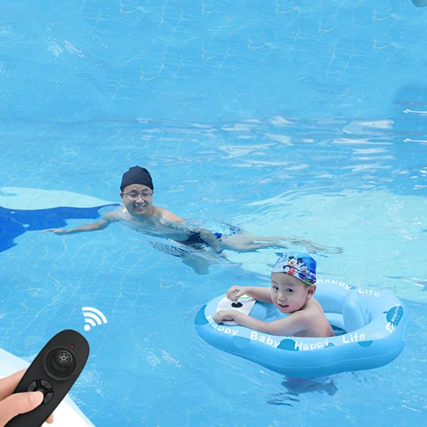 

Baby ISwim Power Drive Remote Control Parent-Child Fun Children'S Swim Ring Swimming Ring Handheld Remote Control Kids Float