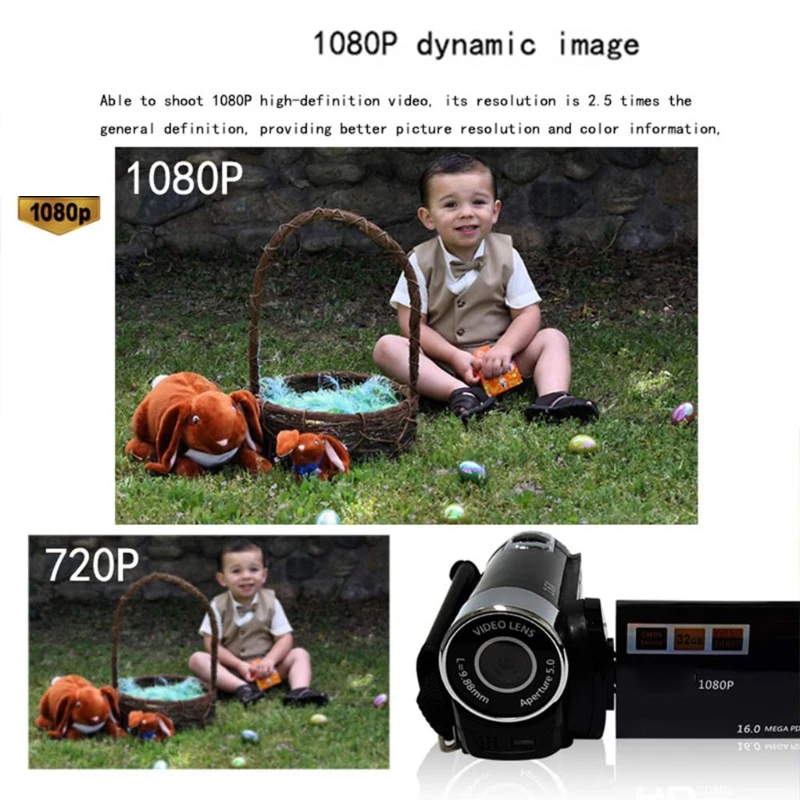 67JA 1080P Mini DV Flip Screen 360°Rotation Anti-Shake Design Video Camera Camcorder Cameras &amp Photo | Электроника
