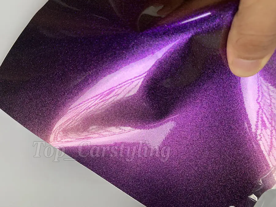 wine red purple gloss chameleon vinyl car wrap film foil shift  (2)