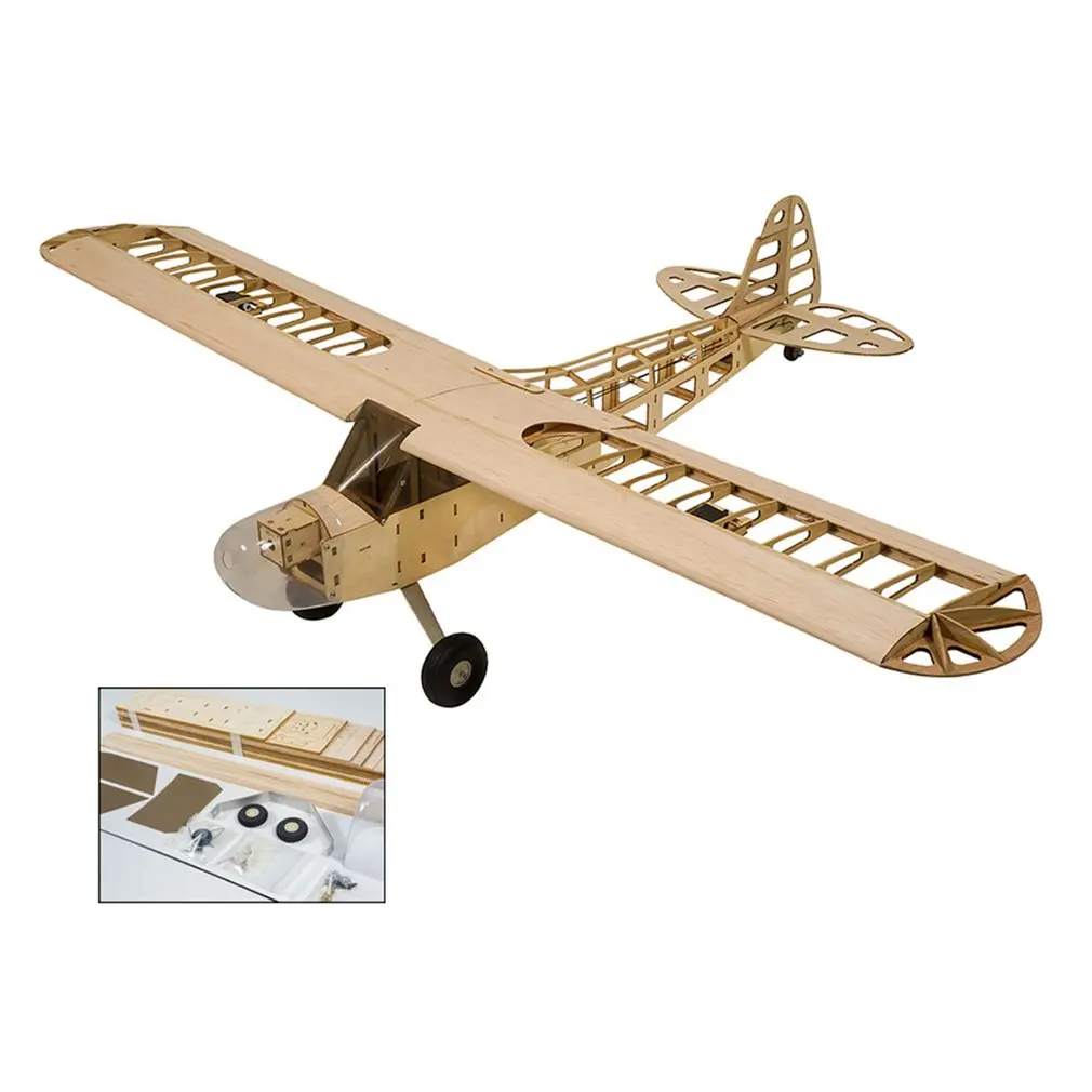 2022 NEW RC Airplane Balsa wood J3 Plane Model Aircraft 1.2M Wingspan