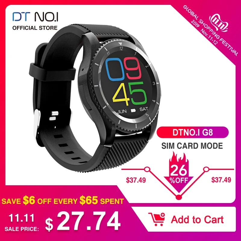 Online DT NO. 1 G8 MT2502 SIM Karte Telefon Uhr Blutdruck Herz Rate Monitor Anruf Smart Uhr Herz Rate Monitor smartwatch Armband