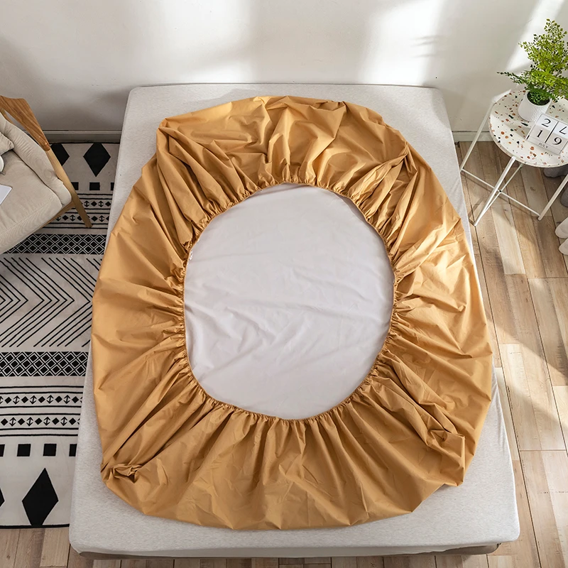 1Pc Waterproof Bedspread Skin Friendly Cotton Bed Cover Non Slip Fitted Sheet Bed Protect Mattress Cover For Home Hotel Hot Sale