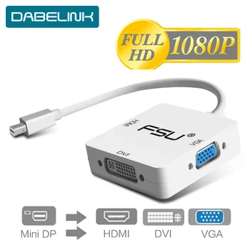 

Mini DP to HDMI DVI VGA adapter Mini Display Port Adapter Cable for Apple Mac Book Pro Air Monitor Mini DisplayPor Adapter