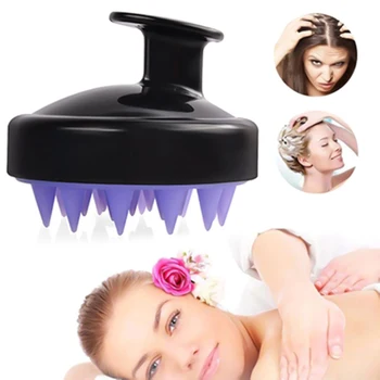 

1PC Spa Slimming Massage Hair Shampoo Brush Silicone Head Body Scalp Massage Comb Shower Props Hair Washing Comb Bath Brush