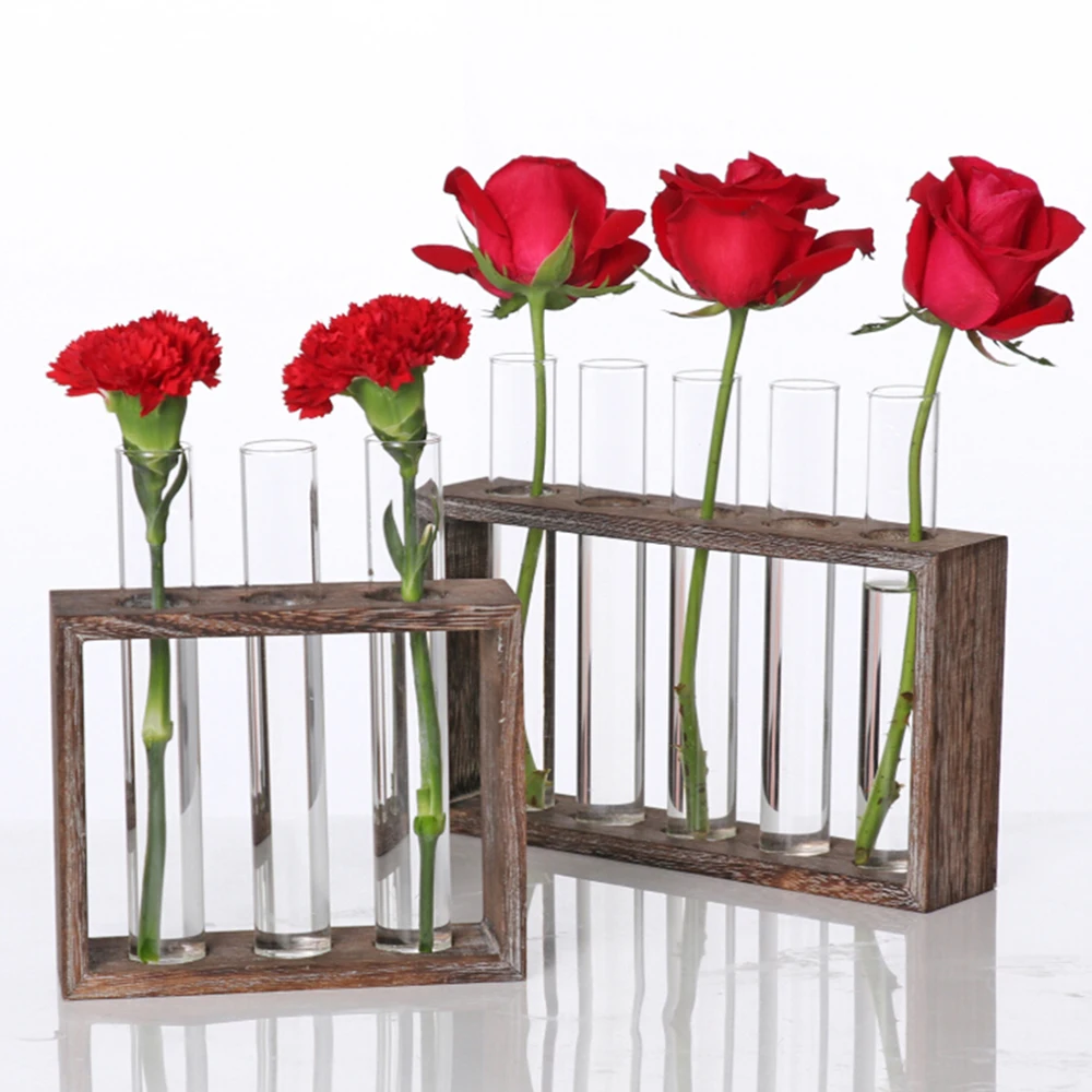 Подарок на день Святого Валентина стеклянная пробирка ваза цветочные горшки