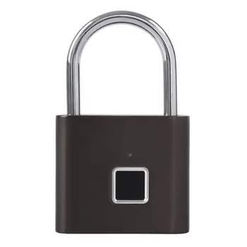 

Keyless Usb Rechargeable Door Lock Fingerprint Smart Padlock Quick Unlock Zinc Alloy Metal Self Developing Chip