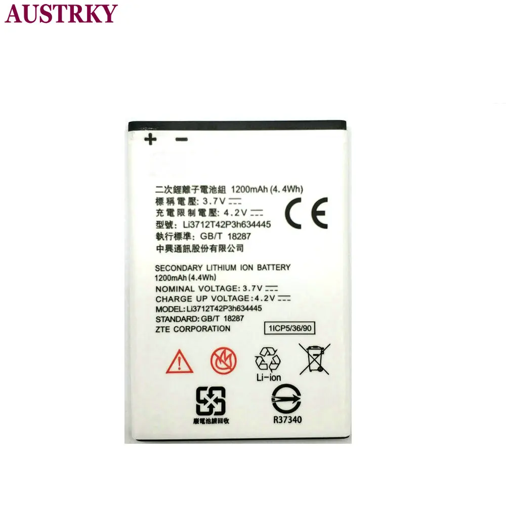 Аккумулятор LI3712T42P3H634445 100% мА · ч для телефона ZTE V815W 1200 | Мобильные телефоны и