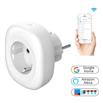 

EU Wifi Smart Socket 5V USB Output with Mobile APP Remote Control can Works with Amazon Alexa Google Home for Smart home