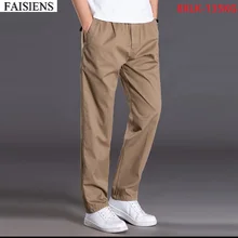 Большие размеры, большие зимние мужские брюки карго, толстые свободные брюки, простые 8XL 7XL 6XL хлопок 130 кг, стиль сафари, армейские зеленые прямые брюки