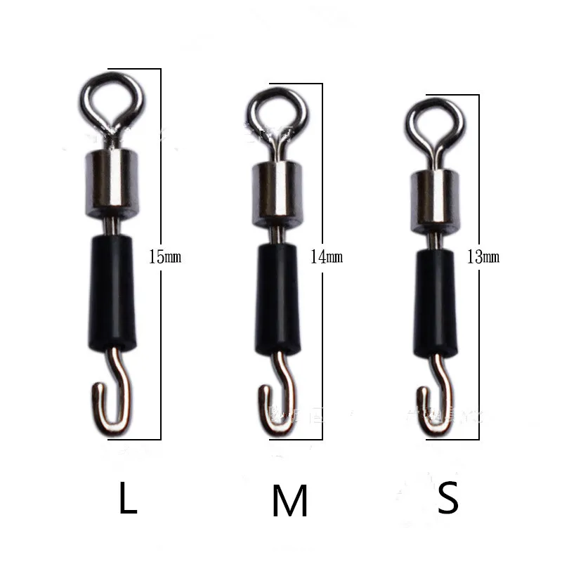 

10PCS/Lot Ball Bearing Swivel Solid Rings Fishing Connector Ocean Boat Fishing Hooks Quick Fast Link Connector