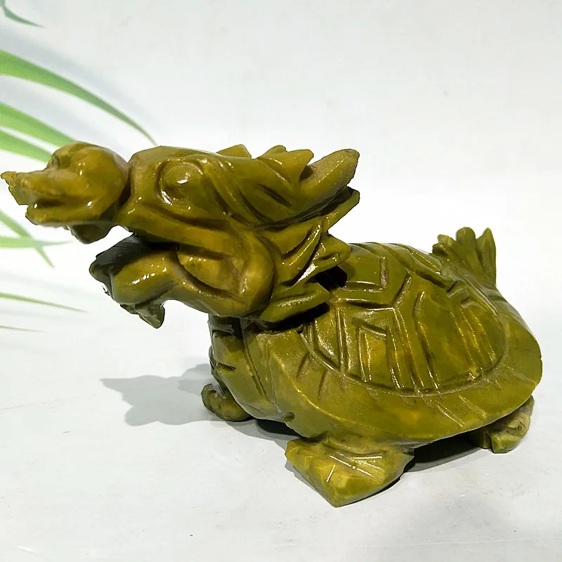 

Natural Stone Jade Dragon Turtle Ornaments Mage Chakra Spiritual Energy Meditation Repair Reiki Healing Crystal Wealth Healing E