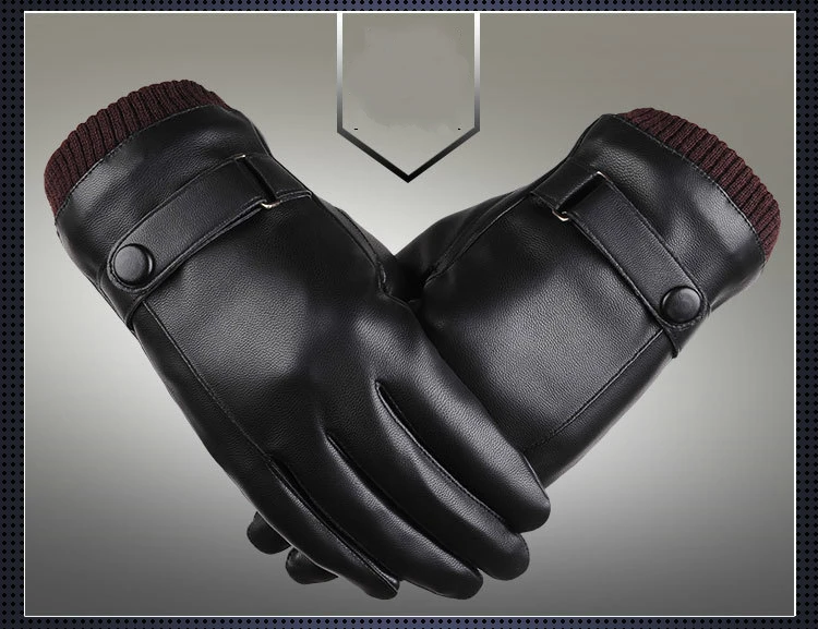 Женские и мужские сенсорные перчатки, зимние теплые утолщенные перчатки унисекс из искусственной кожи, перчатки для велоспорта, ветрозащитные перчатки дл пар, мужские и женские