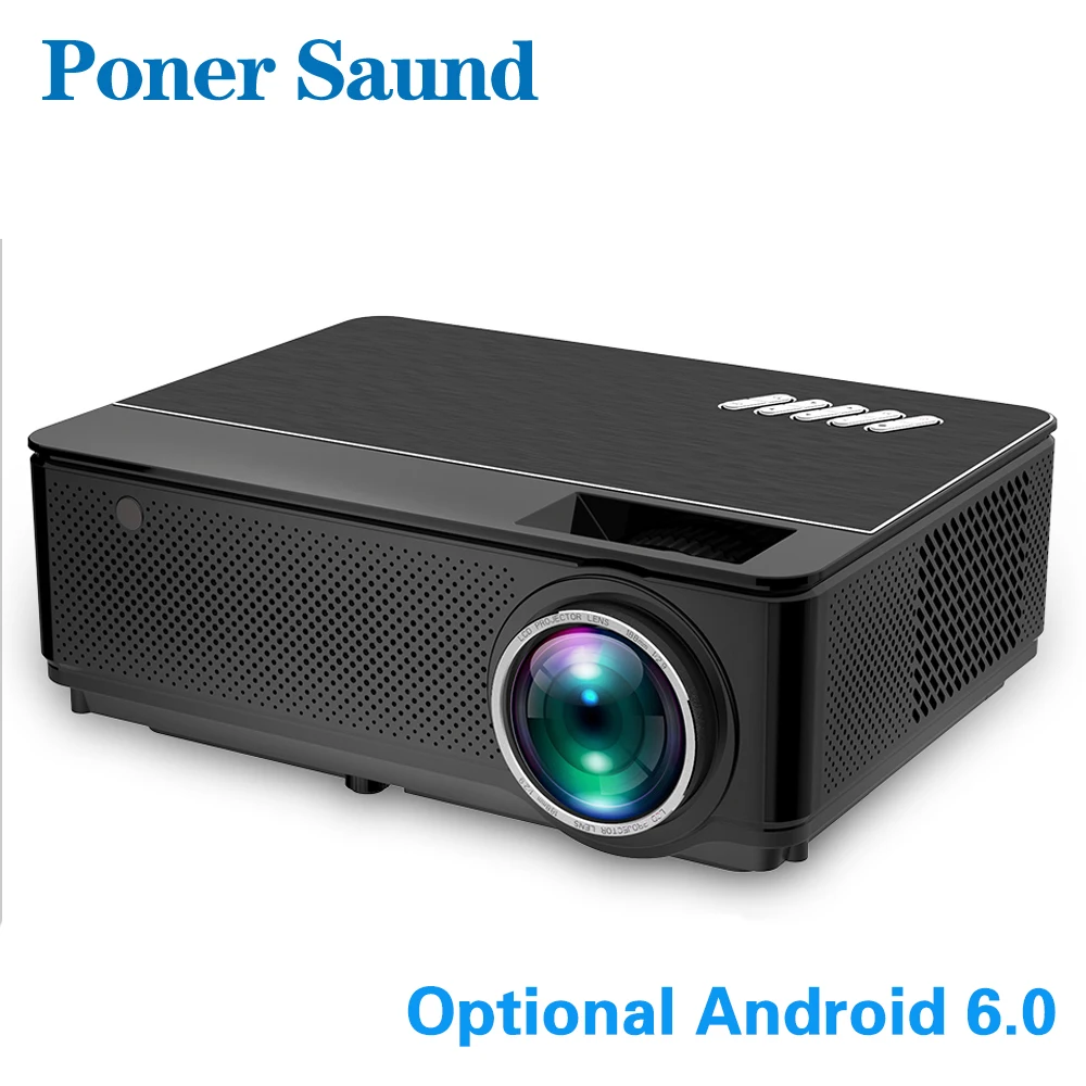 Проектор Poner Saund M6 1280x800p HD беспроводной проектор с поддержкой Wi-Fi Android 6 0 Full 1080P
