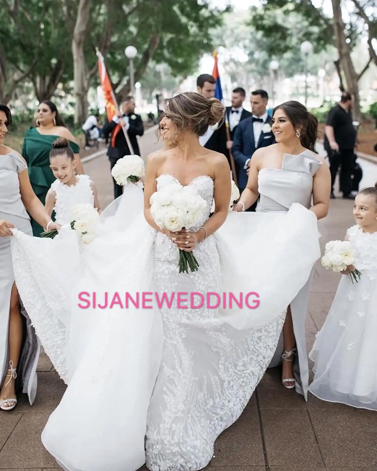 Свадебное Платье Vestidos De Noiva со съемным шлейфом, кружевное свадебное платье 20190863