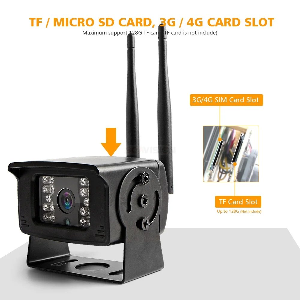  4G SIM Card Mini Camera 1080P 5MP CCTV Security Camera Wireless Night Vision IR 20M TF Card Slot P2 - 32835006066