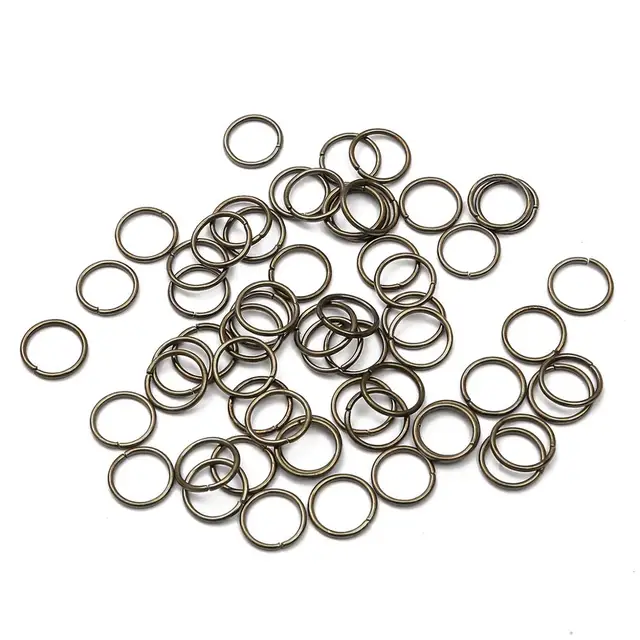 5-500pcs/lot 3-20mm Metal Single Loops Open Jump Ring & Split Ring Connectors For DIY Jewelry Making Findings Supplies Gumblack