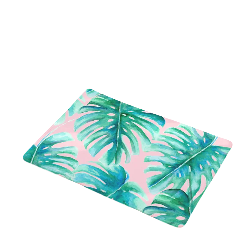 17 Daily Carpet Door Modern Banana Leaf Printing Carpet Flooring Mats Outdoor Living Room Kitchen Bathroom Door Antiskid Strip - Цвет: 17