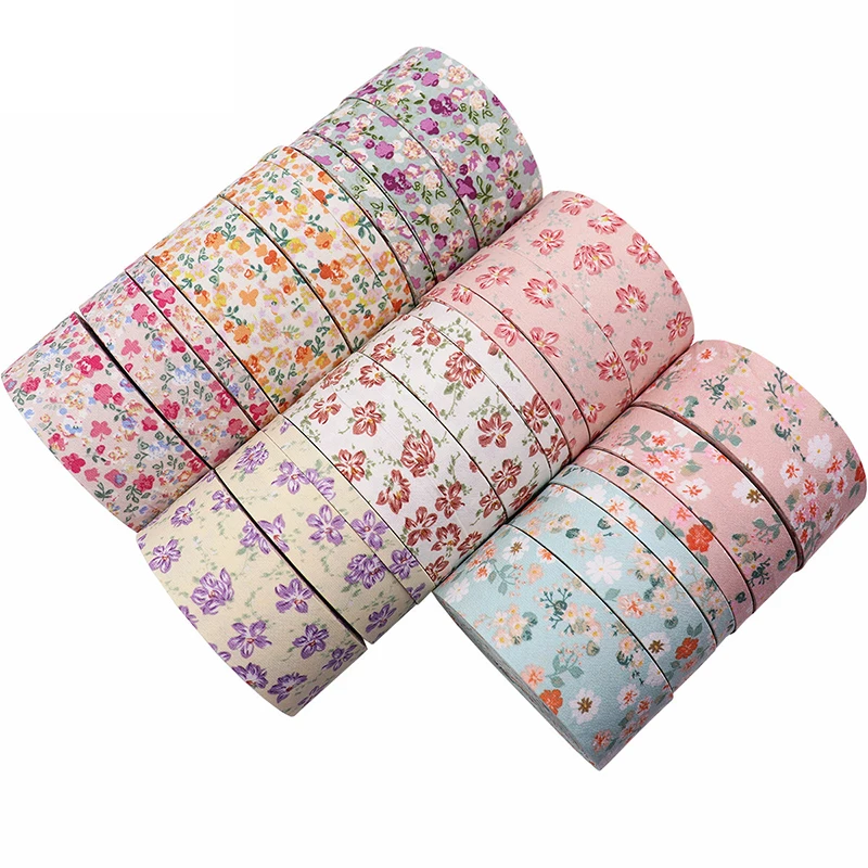2Yards Flowers Grosgrain Ribbon DIY Hair Bow Crafts Sewing Fabric Gift Wrapping Material Pet Rope Accessories Wedding Decoration ribbon decoration grosgrain ribbon ribbon supplies sewing ribbon wrapping ribbon