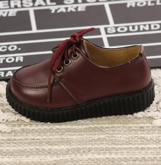 A1 purple red Weoneit/Новинка; детская кожаная обувь для маленьких девочек и мальчиков с рифленой подошвой; детское платье; вечерние туфли для танцев - Цвет: A1 purple red