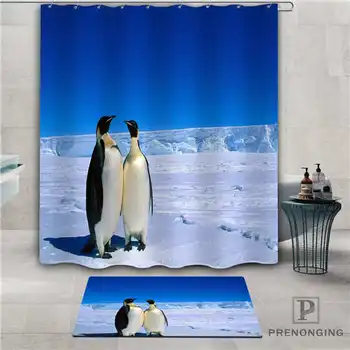

Custom penguin (1) Waterproof Shower Curtain Doormat Home Bath Bathroom Polyester Fabric Multi Sizes#2019-1-05-7