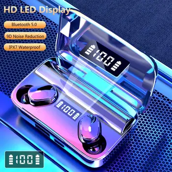 

A9 TWS Wireless Sports Light Digital Display Bluetooth Headset Bluetooth 5.0 In-Ear Stereo Earbuds Earphone With Touch Breathing