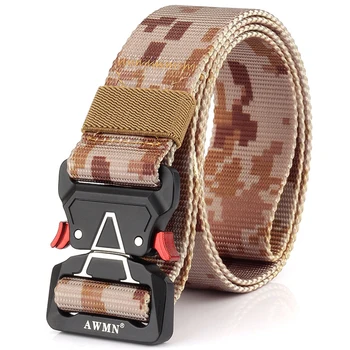 

3.8CM Strategical Belt Waistband Male Multi-function Nylon Metal Buckles Outdoor Training Sports Tactical Belt
