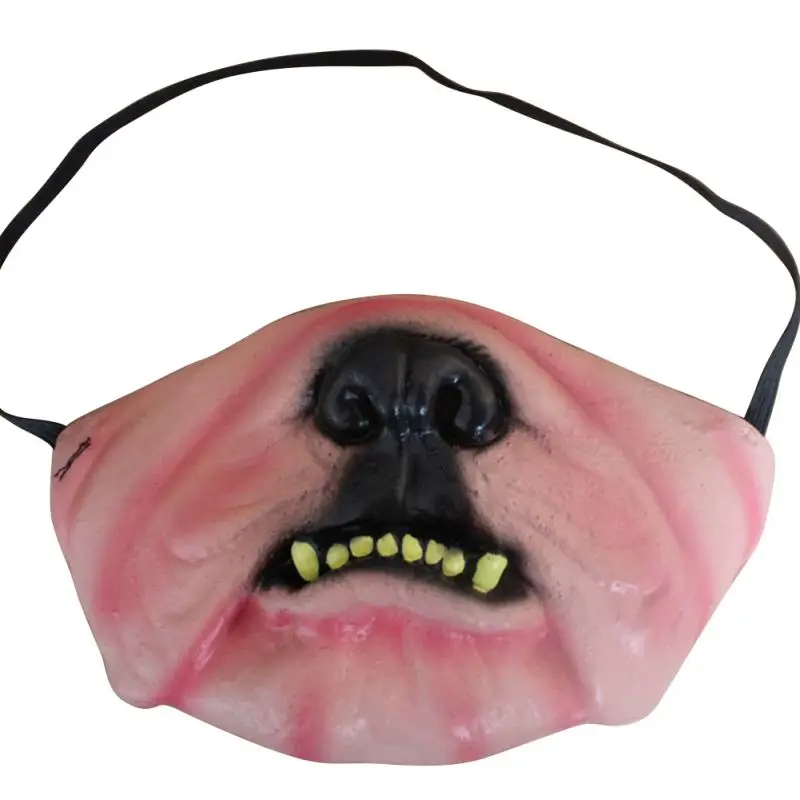 Взрослые вечерние уродливые маски латексный клоун ужасный страшный маски нижнее лицо покрыты Косплей Костюм Декор для Хеллоуин-вечеринки реквизит