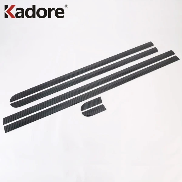 Carbon Fiber Plastic Для hyundai Grand Starex H-1 i800- хромированная Боковая дверь корпус молдинг линия крышка отделка украшения внешние аксессуары - Цвет: Carbon Fiber Plastic