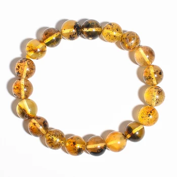 

Natural Baltic Sea Plant Per Landscape Pole Bracelet Bracelet Lithuanian Amber Wax SL0008