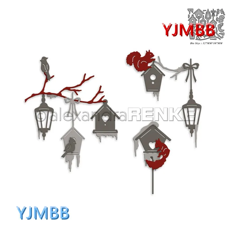 Металлическая режущая форма YJMBB 2021New уличные фонари в красивом парке альбом для