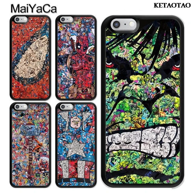 KETAOTAO с принтами &quotMarvel" "Мстители" комиксов для iPhone 5C 5S6 6S 7 8 Plus X XR XS MAX Samsung