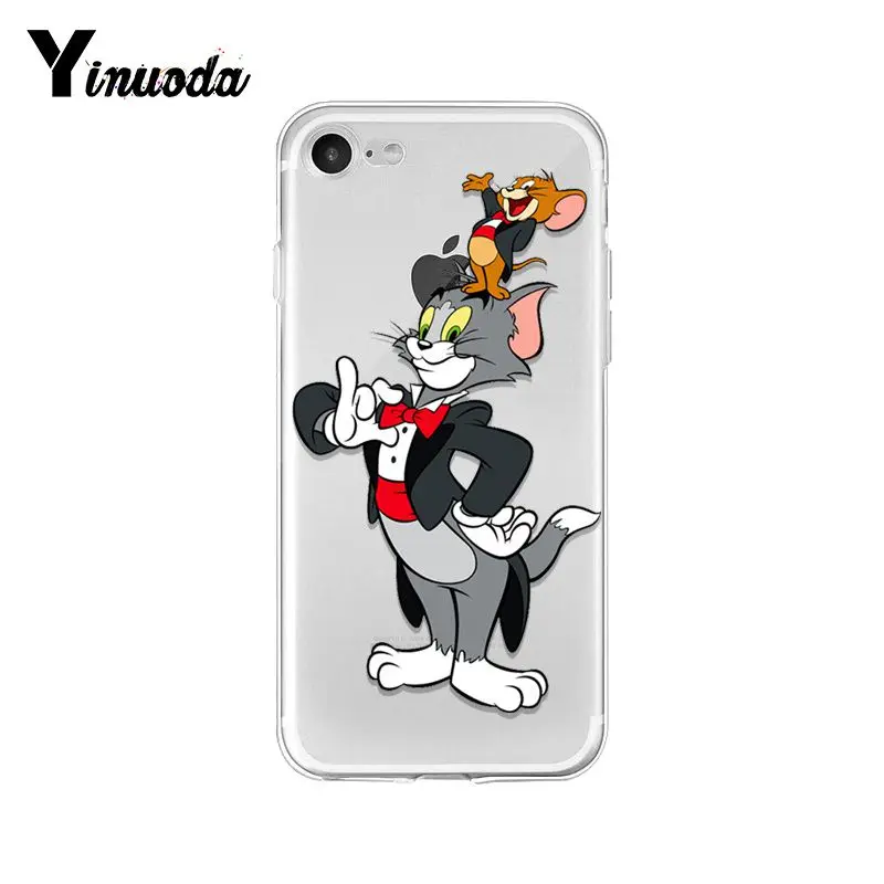 A16 Yinuoda чехол для телефона с рисунком кота и мыши Тома и Джерри чехол для iphone 8 7 6 6S Plus X XS MAX 5 5S SE XR 10 - Цвет: A16