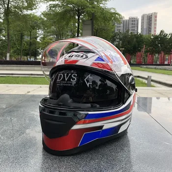 

Motorcycle double visor helmets Racing Helmet Casco Casque Moto DOT Approved