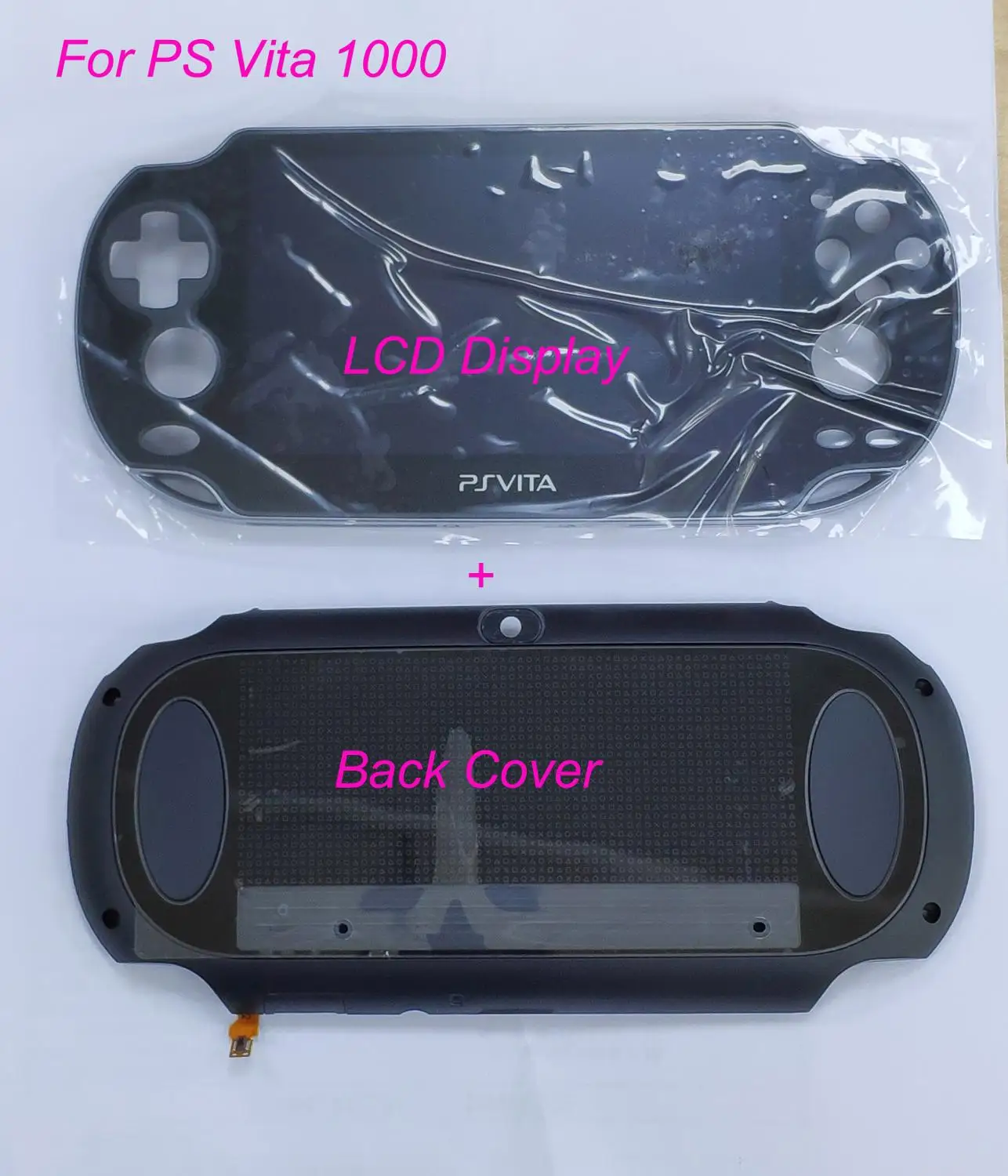 

1 Set Original Black LCD Display Screen with Frame + Back Cover Housing for psvita for ps vita psv 1000 1xxx