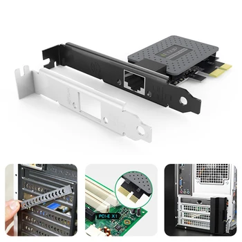 

PCI-E Network Card Lan Adapter Converter 10 100 1000Mbps RJ45 Practical High Speed Gigabit Ethernet Remote Wakening Desktop PC