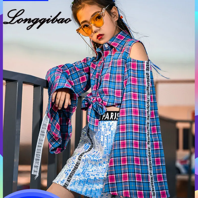 Longqibao/модный костюм для подиума для маленьких девочек; стильный костюм для джазовых танцев; коллекция года; Осенняя юбка; иностранный стиль