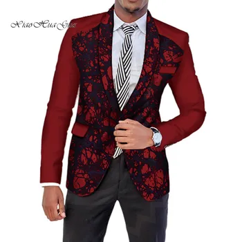 

African Men Clothing Dashiki Bazin Riche Ankara Suit Jackets Formal Suits Tops Coat Dashiki Party Wedding Suits Blazer WYN512