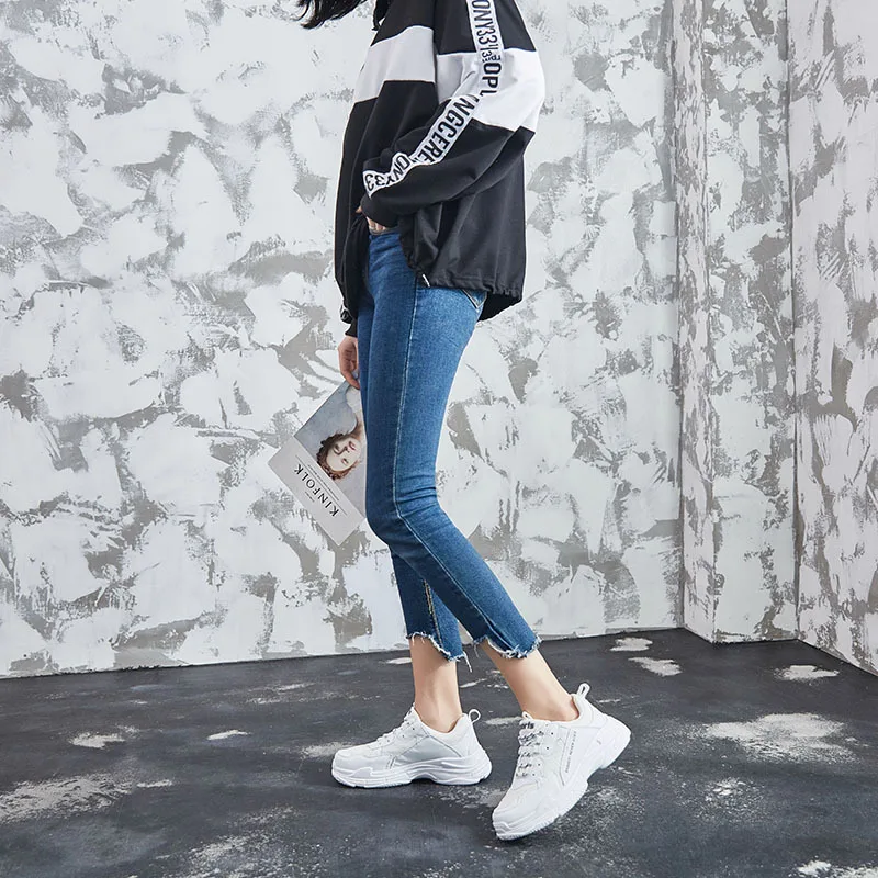

Dad Shoes Women's 2019 Summer New Style Single Shoes Online Celebrity Athletic Shoes Thick Bottomed Small White Shoes Versatile