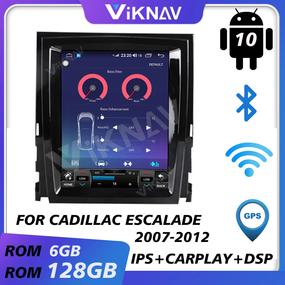

car gps navigation multimedia video player for cadillac escalade 2007-2012 android auto radio car audio tape recorder hd screen