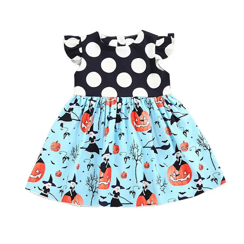 

Newest Toddler Kid Baby Girl Polka Dot Pumpkin Pageant Dress Outfit Clothes