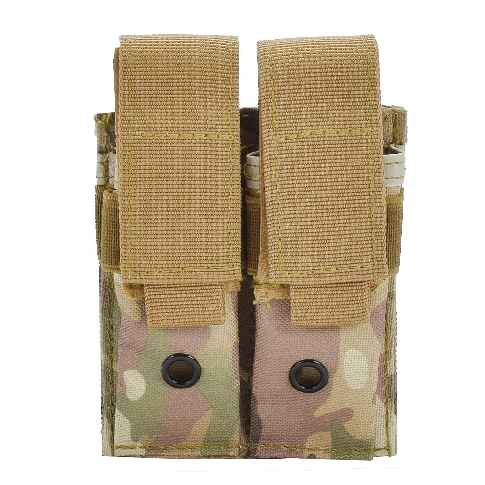 SINAIRSOFT Tactical Nylon 9mm 600D Molle Dual Double Pistol Magazine EDC Pouch Close Holster For Outdoor Hunting Combat Military SINAIRSOFT Tactical Nylon 9mm 600D Molle Dual Double Pistol Magazine EDC Pouch Close Holster For Outdoor Hunting Combat Military