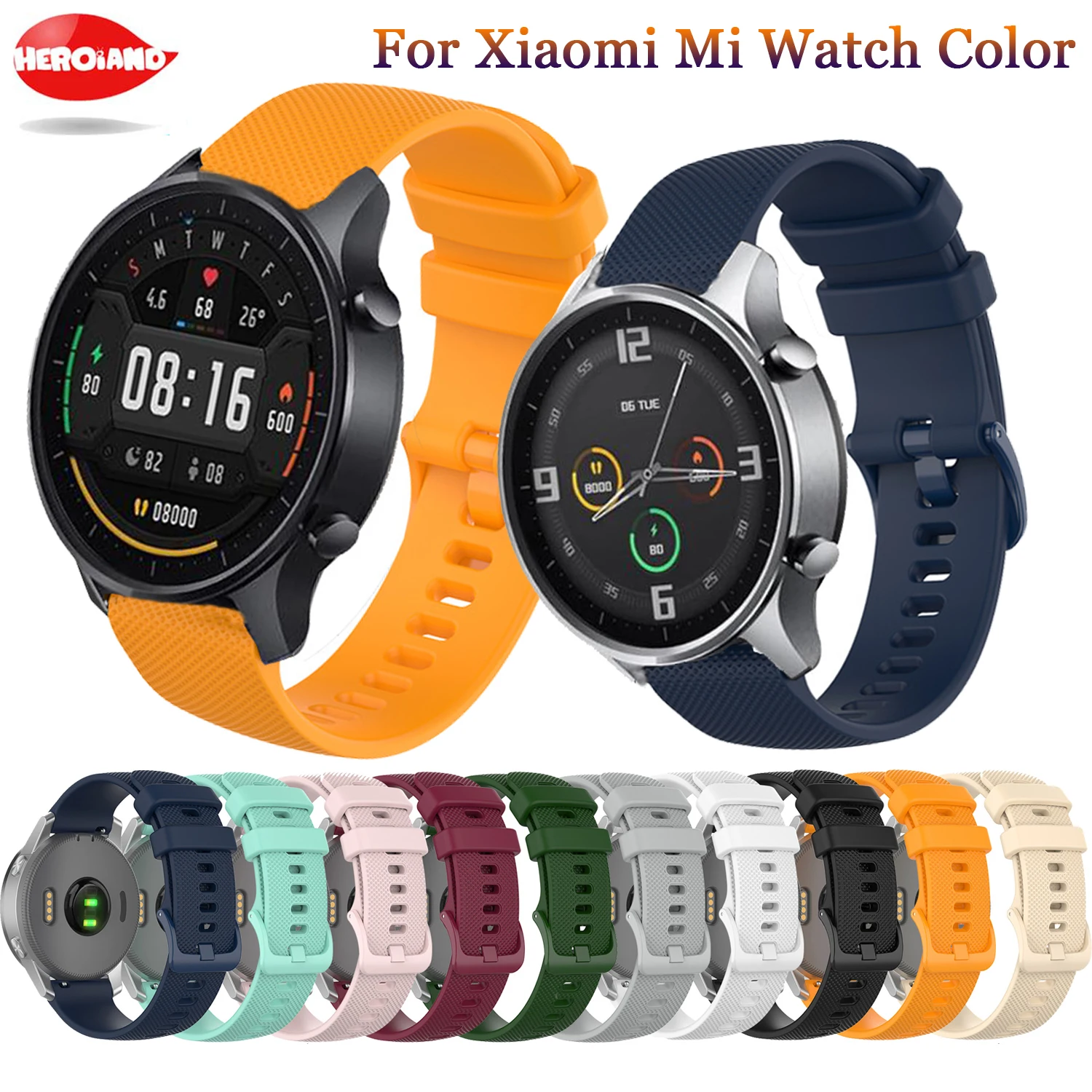 

WatchBand 22MM Strap For Xiaomi Mi Watch Color Soft Silicone SmartWatch Wriststrap Bracelet Accessories For Amazfit GTR 2e belt