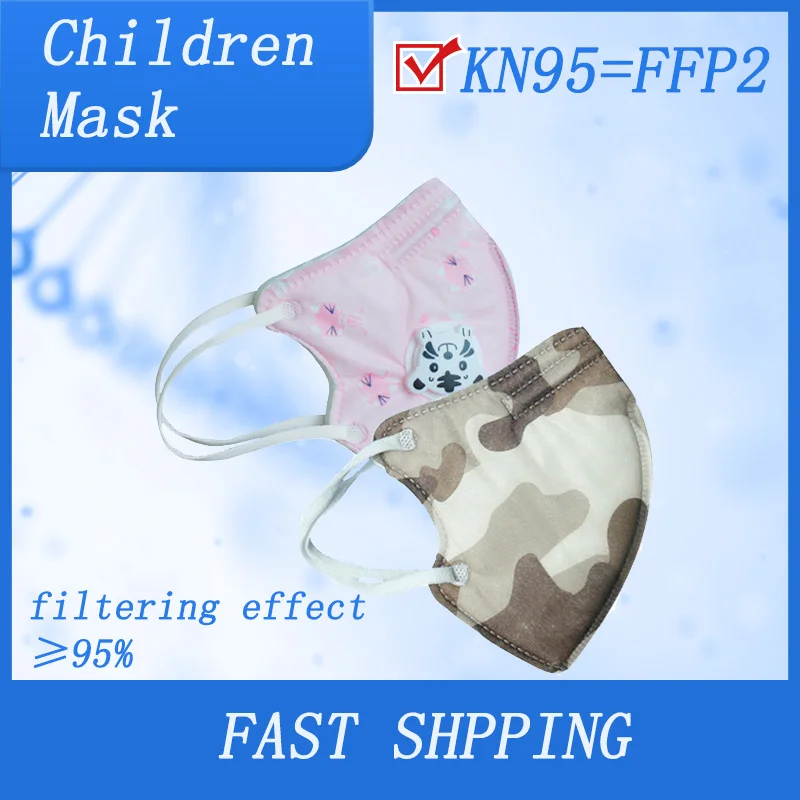 

KN95 Children Mask Air Filter FFP3 Mask Breathable Valve PM2.5 Dust Mask Respirator Dust Baby Mask Respirator FFP2